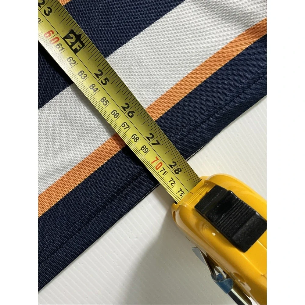 RLX Polo Ralph Lauren Golf Polo Shirt PGA Tour Pony Blue Striped Mens Med